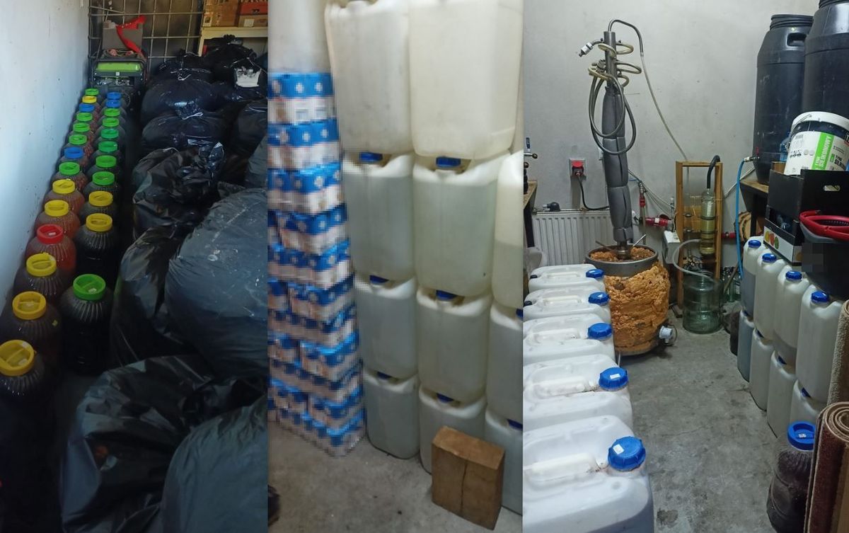 Aparatura do domowej produkcji alkoholu.
