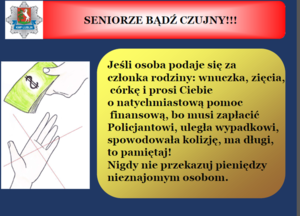 Zdjęcie ulotki z poradami dla seniorów by nie stać się ofiarą oszutsów