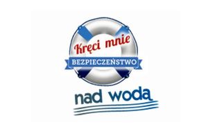 logo akcji: Napis Kręci mnie bezpieczeństwo nad wodą i koło ratunkowe