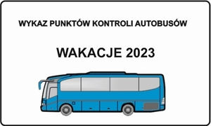 autobus i napis wykaz punktów kontrolnych autobusów