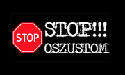 Na czarny tle napis STOP!!! Oszustom