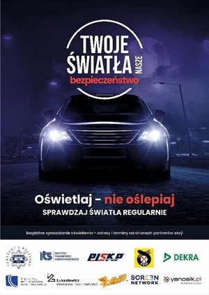 plakat kampanii „Twoje światła – Nasze bezpieczeństwo”