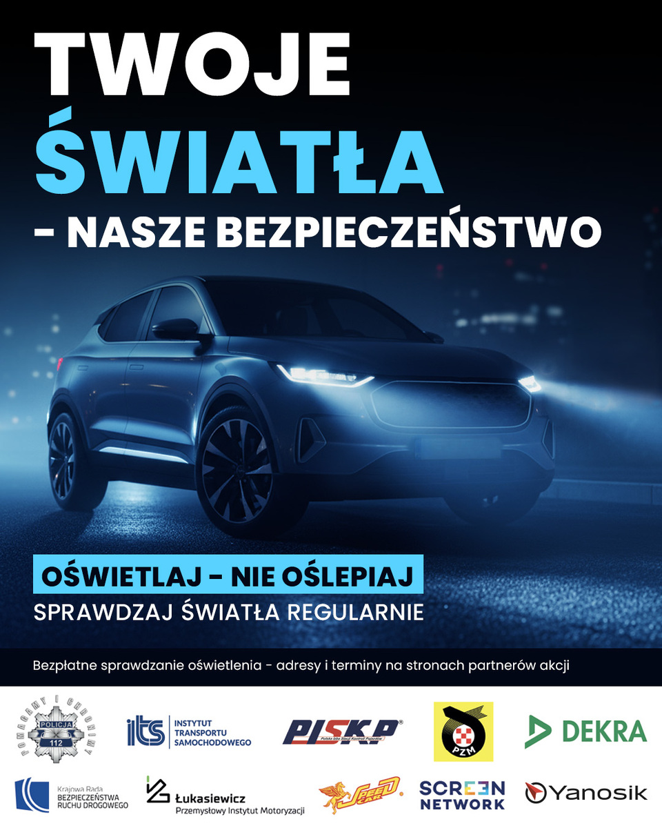 Bezpłatne sprawdzanie świateł pojazdów w powiecie radzyńskim