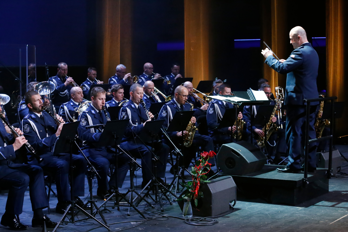 Orkiestra policyjna.